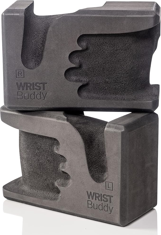 WRISTBuddy® Yoga Blocks 2-Pack (Left + Right) — Ergonomic, Hand-Shaped EVA Blocks for Wrist Relief & Better Grip | Doctor-Designed Support for Yoga, Pilates, Handstands, Push-Ups & Rehab