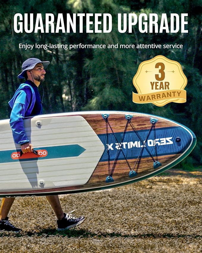 ZLX Inflatable Stand Up Paddle Board, 10'6" SUP Non-Slip Stable Deck Pad, Unique Center Fin, Premium Accessories, Paddleboard for Adults, Beginners, All Skill Levels