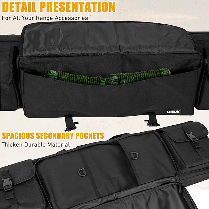 28" 32" 36" 42" 46" 48" 51" 55" Soft Double Rifle Bag, Portable Long Rifle Bag for Outdoor Hunting Shooting, Gun Case Storage & Transportation, with Multiple Colors