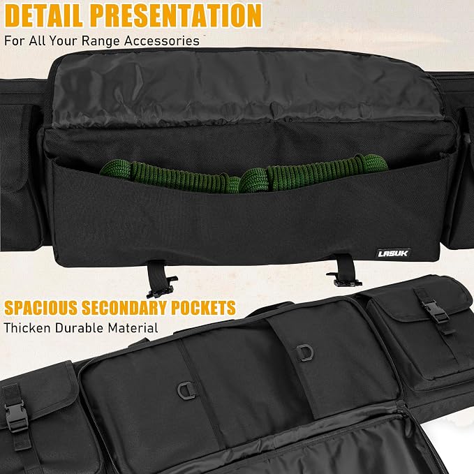 28" 32" 36" 42" 46" 48" 51" 55" Soft Double Rifle Bag, Portable Long Rifle Bag for Outdoor Hunting Shooting, Gun Case Storage & Transportation, with Multiple Colors