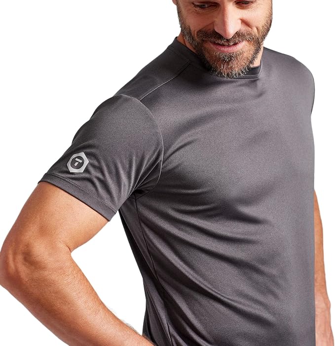 TRUEWERK Men's UPF 50+ Sun Protection Shirt - B1 Short Sleeve Work Tee, Moisture Wicking, Lightweight