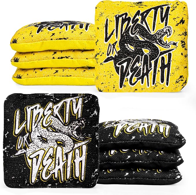 Play Platoon Pro Cornhole Bags Set of 8 - Professional Dual Sided Slick and Sticky Side Competition Corn Hole Bags - Tournament Series