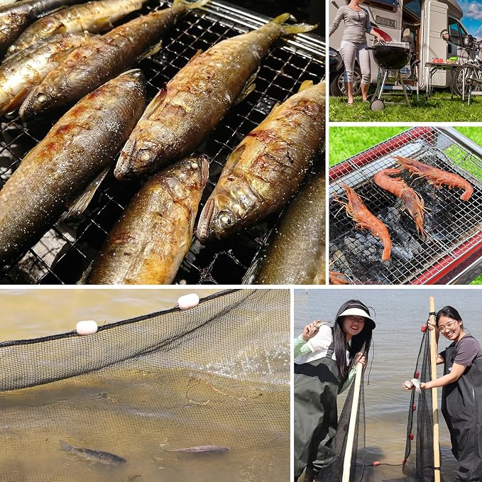 BasicGear Professional Seine Net | 5 to 50 ft | Ultra Strong | Maximizes Catch | Ideal for Both Commercial and Recreational Fishing