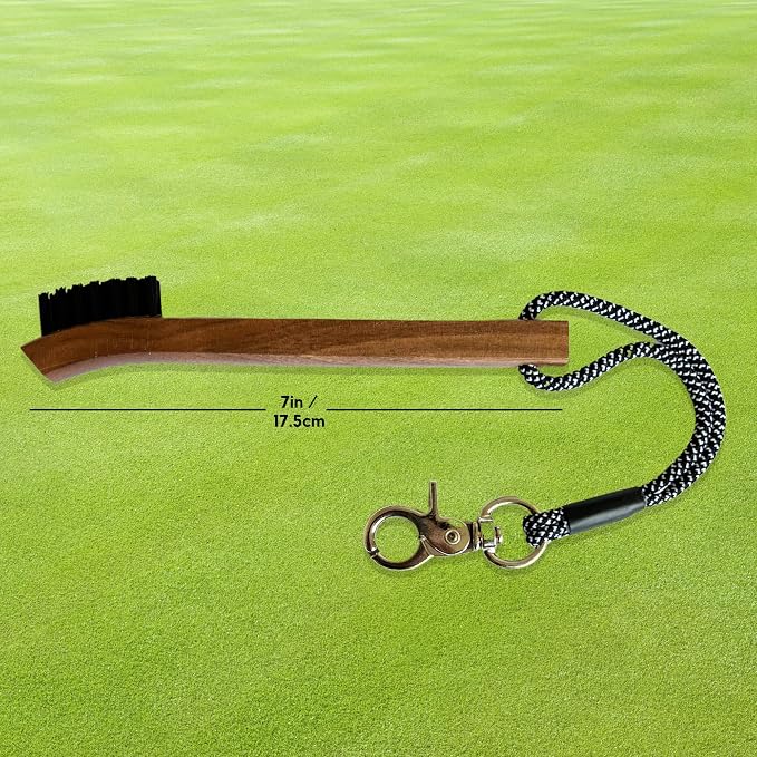 Golf Brush (2 Pack) - Cord and Clip Attachment for Bags and Carts, Club Cleaner Ideal for Woods and Irons - Golf Accesories for Men and Women