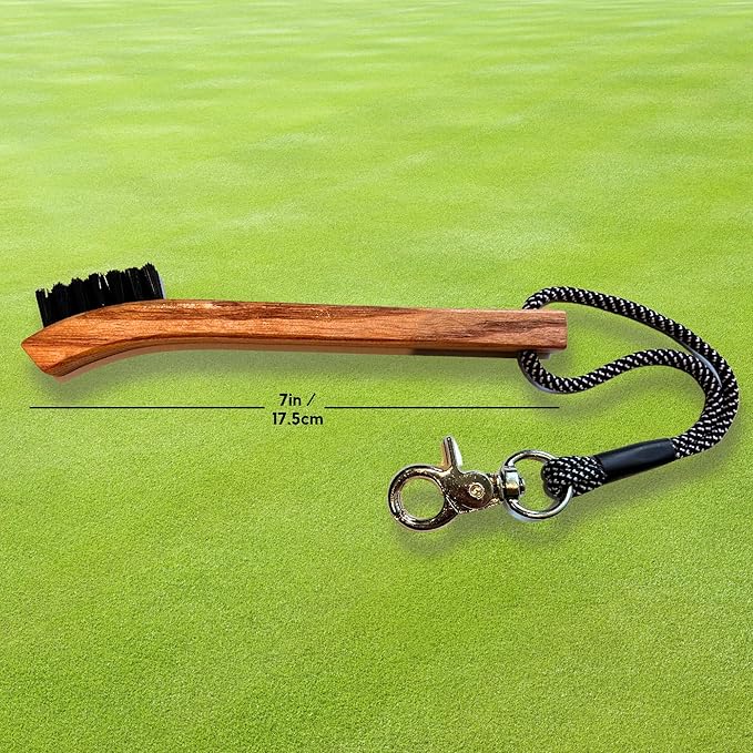 Golf Brush (2 Pack) - Cord and Clip Attachment for Bags and Carts, Club Cleaner Ideal for Woods and Irons - Golf Accesories for Men and Women