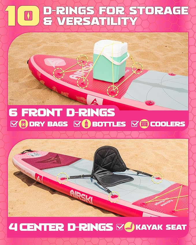 11'x34'' Extra Wide Inflatable Paddle Board, Stand-up Paddleboard for Adults, 420lb Capacity, Anti-Slip EVA, Stand-up Paddle Board for Yoga/Fishing/Family, US Fin, High-Pressure Pump, 100L Bag