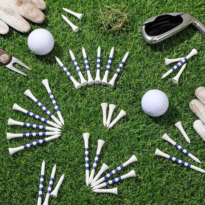 Mudder Golf Tees Bulk Wooden Bamboo Golf Tees Multicolor Wood for Men Balls Accessories