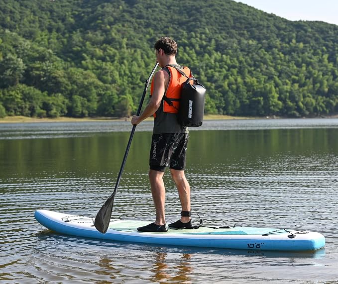 MARCHWAY Floating Waterproof Dry Bag Backpack 5L/10L/20L/30L/40L, Roll Top Sack Keeps Gear Dry for Kayaking, Rafting, Boating, Swimming, Camping, Hiking, Beach, Fishing