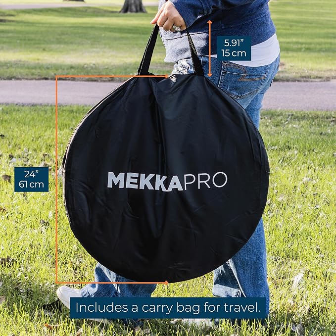 MEKKAPRO Mosquito Net Tent – Large 80" x 71" x 63" Foldable Mesh Tent Enclosure Canopy, Portable Pop up Design, Extra Fine Holes Screen, Dual Side Zipper Enclosure, Lightweight Outdoor Cover, White