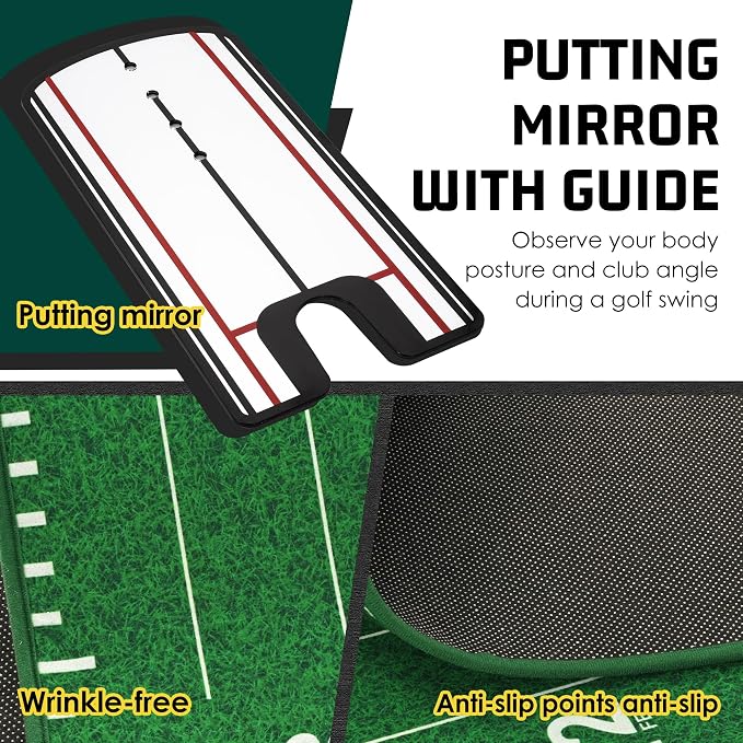 ropoda 9ft Golf Putting Green, Classic or with a Putting Mirror