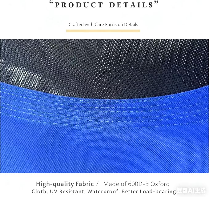 43-Inch Tree Swing Replacement Fabric，Saucer Swing Replacement Cover，Round Saucer Swing Seat Cover, Oxford Fabric(Blue-43Inch)