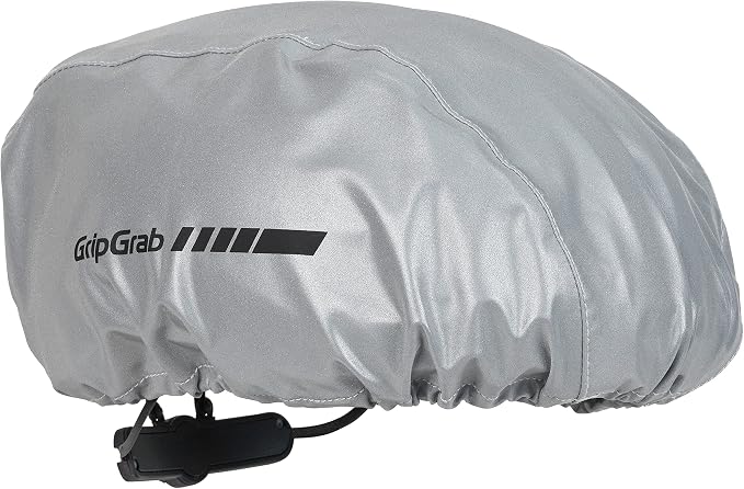 GripGrab Bicycle Helmet Cover Waterproof High Visibility Reflective Cycling Rain Cover Rainproof Windproof Adjustable