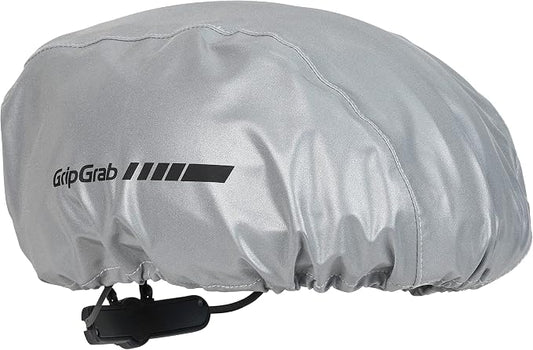GripGrab Bicycle Helmet Cover Waterproof High Visibility Reflective Cycling Rain Cover Rainproof Windproof Adjustable