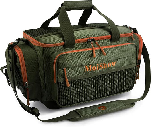 Fishing Tackle Box Bag - Fishing Bags for Saltwater or Freshwater (#Green) Fishing Tackle Bags - Padded Shoulder Strap - Tackle Bag for 3600 3700 Tackle Box