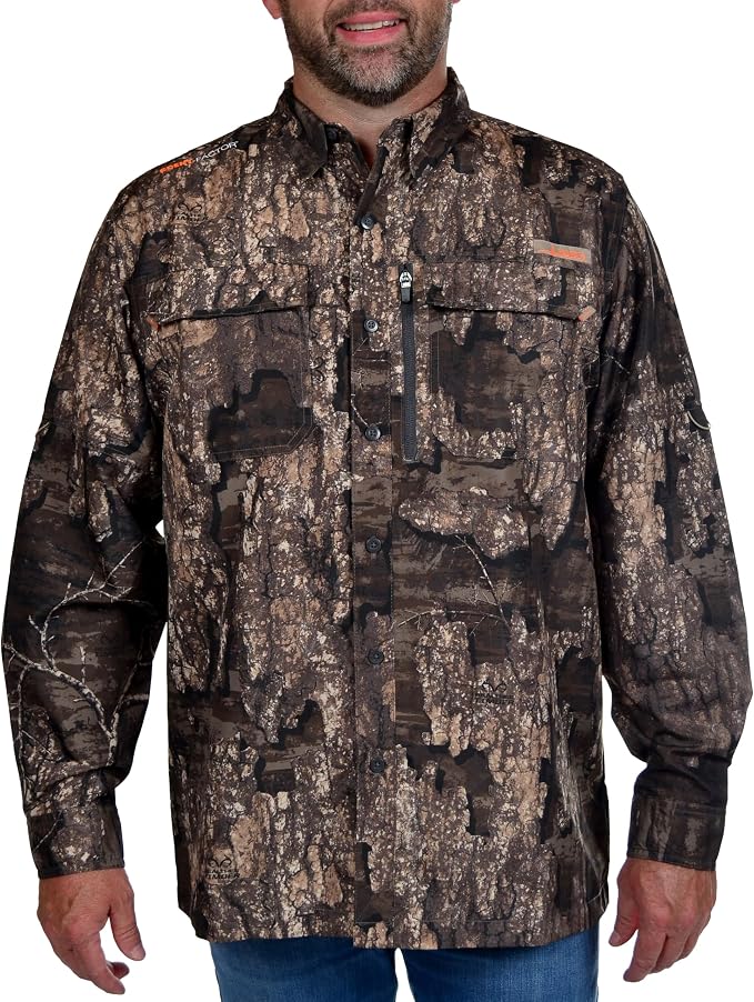 HABIT Men's Hatcher Pass Long Sleeve Camo Guide Shirt