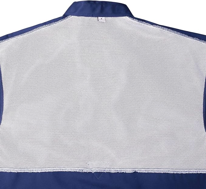 Alimens & Gentle Short Sleeve Fishing Shirt Wicking Fabric Sun Protection Casual Button Down Shirts