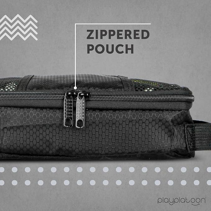 Play Platoon Cornhole Bag Carrying Bag, with 4 Separation Pouches, Black