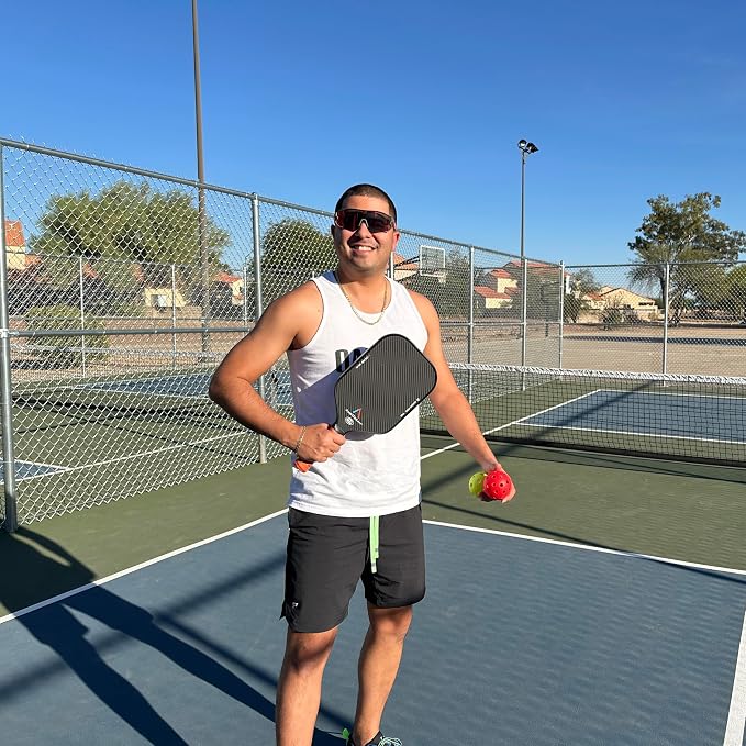 Pickleball Paddle,Pickleball Paddles-3K Raw Carbon Fiber Pickle Ball Paddle Surface with Great Grit & Spin,T700 Pickleball Racket with Excellent Power,Control and Balance,USAPA Approved