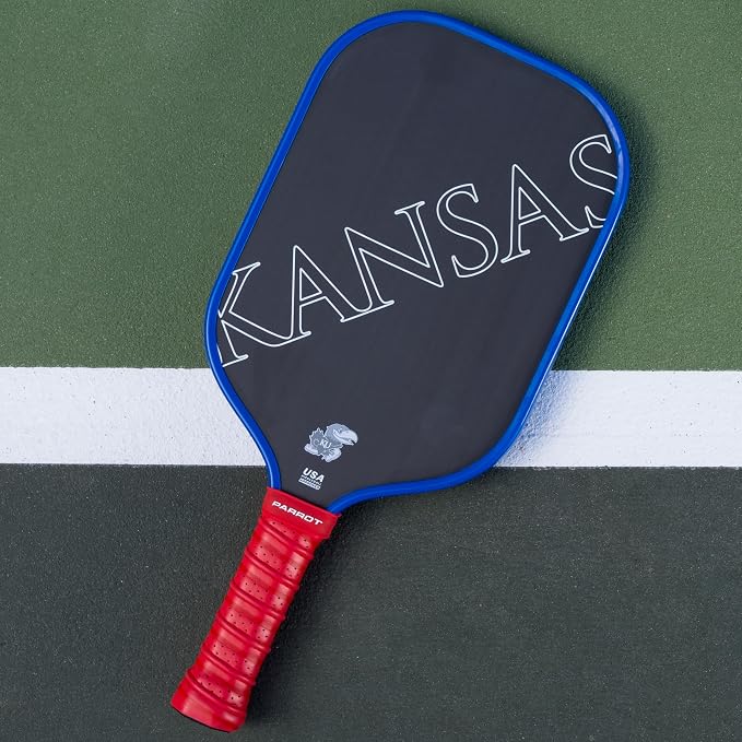 Team Golf Parrot Paddles NCAA Kansas Pro-Formance Pickleball Paddle (Wordmark)