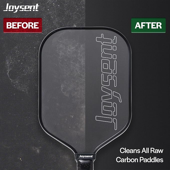 Pickleball Paddle Eraser, Carbon Fiber Pickle Ball Racket Cleaner, Fast & Easy Rubber Pickleball Accessories to Remove Ball Residue, Dirt and Scratches, 1 Pcs