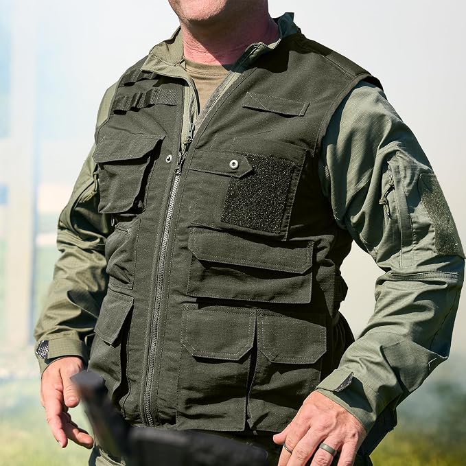 Edgetec Outdoor Utility Vest, Fishing, Hunting, Tactical Ripstop