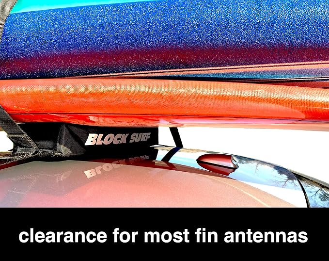 Block Surf - Wrap Rax Pro Soft Roof Racks, Universal Fit for Cars, Trucks and SUVs - Carries Long boards, Short boards, and Soft Tops