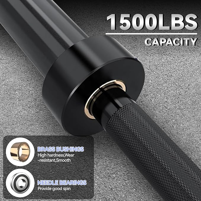 GaveeLife Olympic Barbell Bar for Weightlifting - 7FT Heavy Duty (1500LB/700LB), 4FT Short (500LB), 4FT EZ Curl Bar - Weight Bar Fit 2” Standard Weights - Home Gym Strength Training