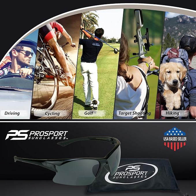 proSPORT BIFOCAL Sunglasses Readers Men Women Sport Cycling Running Fishing Golfing Riding Driving +1.50 to +3.00
