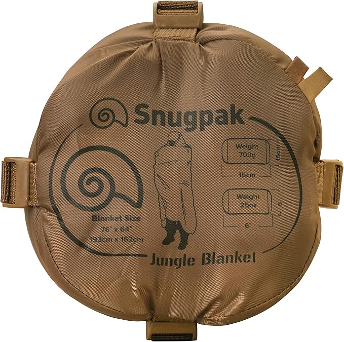 Snugpak Jungle Survival Blanket - Insulated, Lightweight, Water Repellent Polyester, Coyote