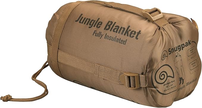 Snugpak Jungle Survival Blanket - Insulated, Lightweight, Water Repellent Polyester, Coyote