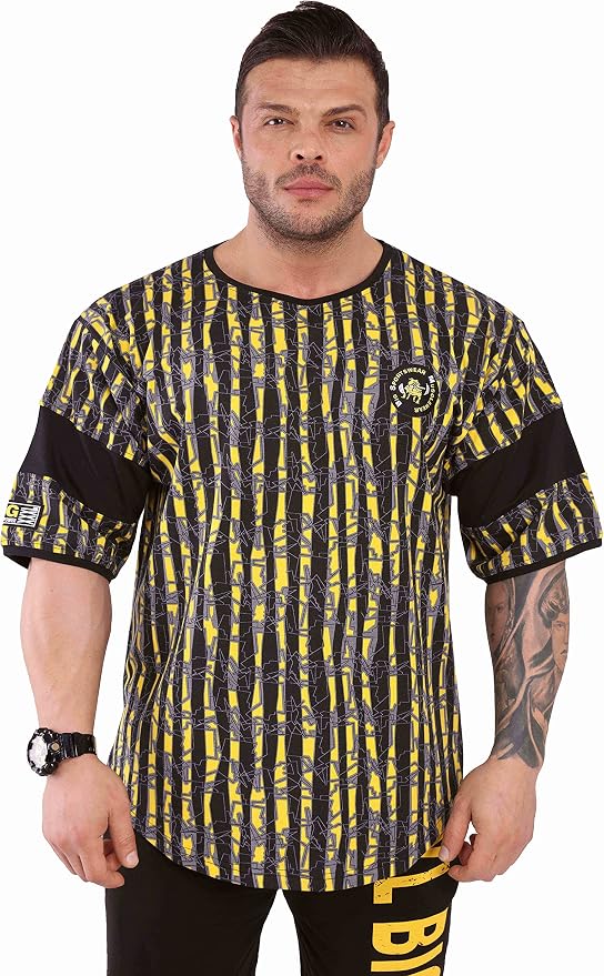 Men's T-Shirt Oversize | Bodybuilding and Fitness Workout Rag Top, Cotton Active Wear Shirt