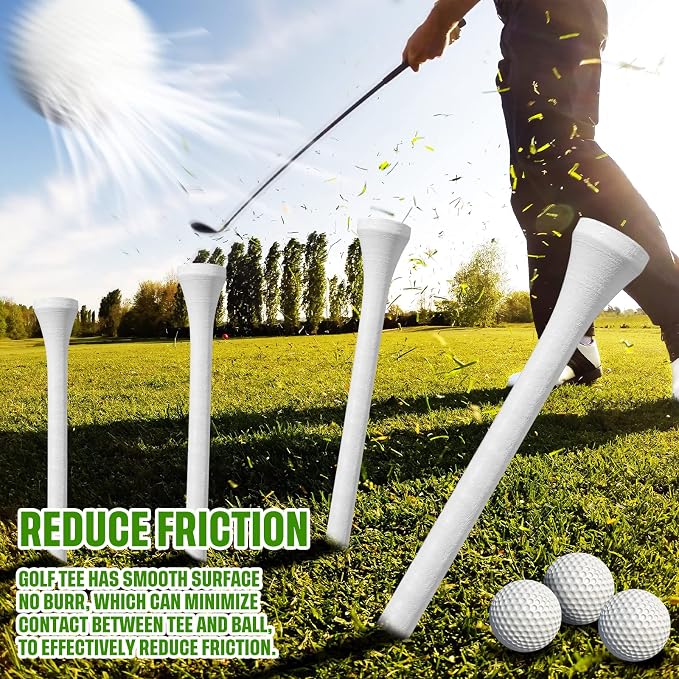Mudder Golf Tees Bulk Wooden Bamboo Golf Tees Multicolor Wood for Men Balls Accessories