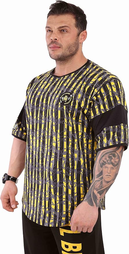 Men's T-Shirt Oversize | Bodybuilding and Fitness Workout Rag Top, Cotton Active Wear Shirt