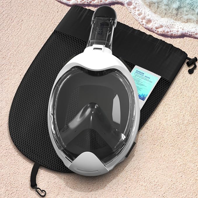 G2RISE Kids Snorkel Mask Full Face Snorkel Set, Snorkeling Gear for Kids with 180 Degree Panoramic View, Anti-Leak & Anti-Fog