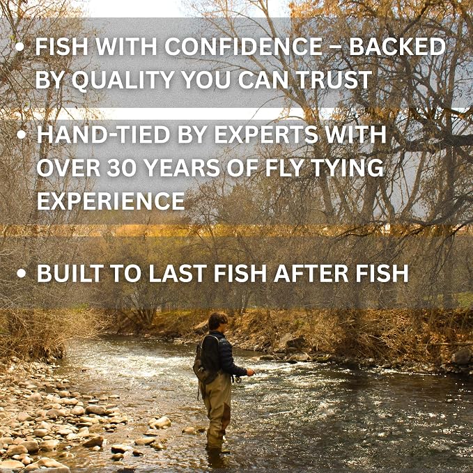 64-268 Piece Fly Fishing Flies Kit | Premium Hand Tied Trout Flies Assortment | Dry Flies, Nymphs, Streamers, Wooly Buggers, Terrestrials | Fly Box, Fly ID Card | Bass, Panfish