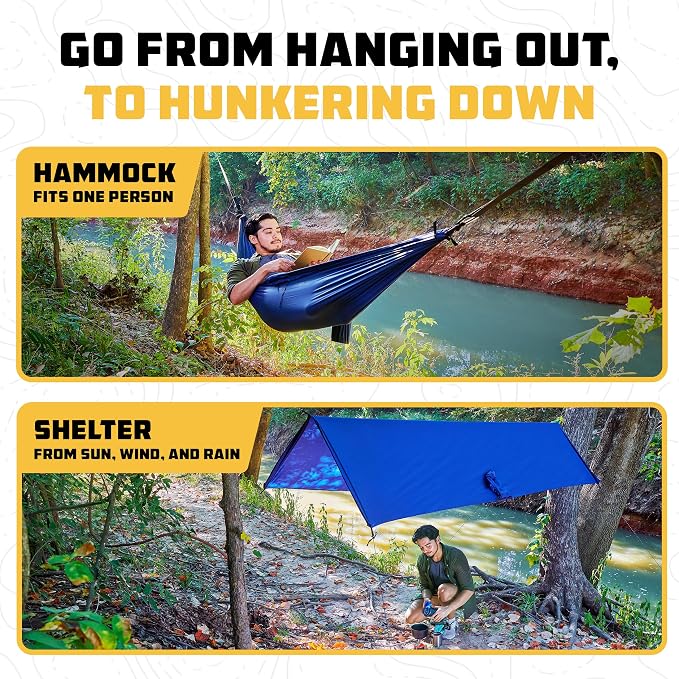 Wise Owl Outfitters Camping Hammock – up to 500lbs Portable Hammock with Tree Straps - Travel, Backpacking, Hiking, Outdoors Camping Gear - Single or Double