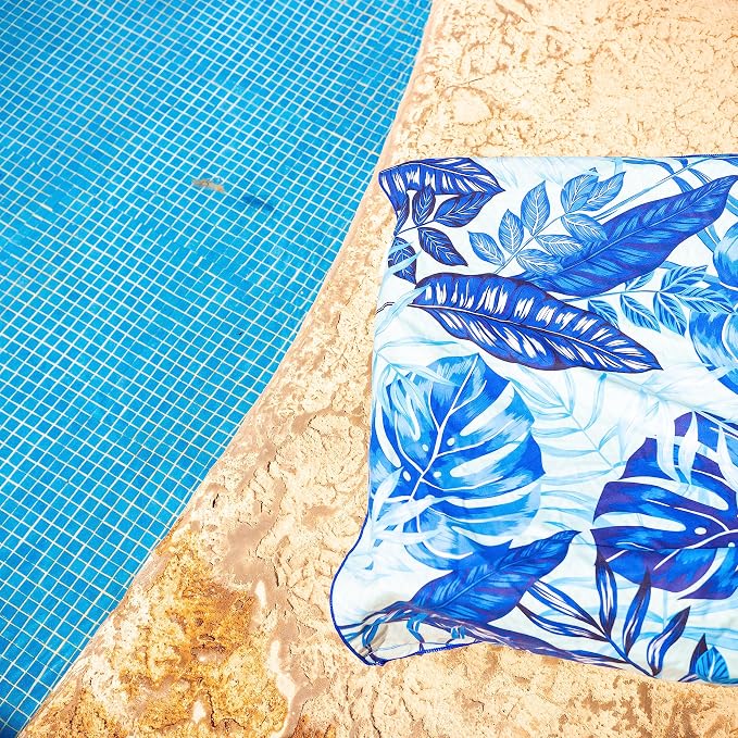 Elite Trend Quick Dry Towel Extra Large 78x35 Inch - Microfiber Beach Towel - Perfect for Beach, Travel, Swimming, Pool, Yoga, Hiking, Camping - Lightweight, Fast Drying, Compact for Adults (Palms)
