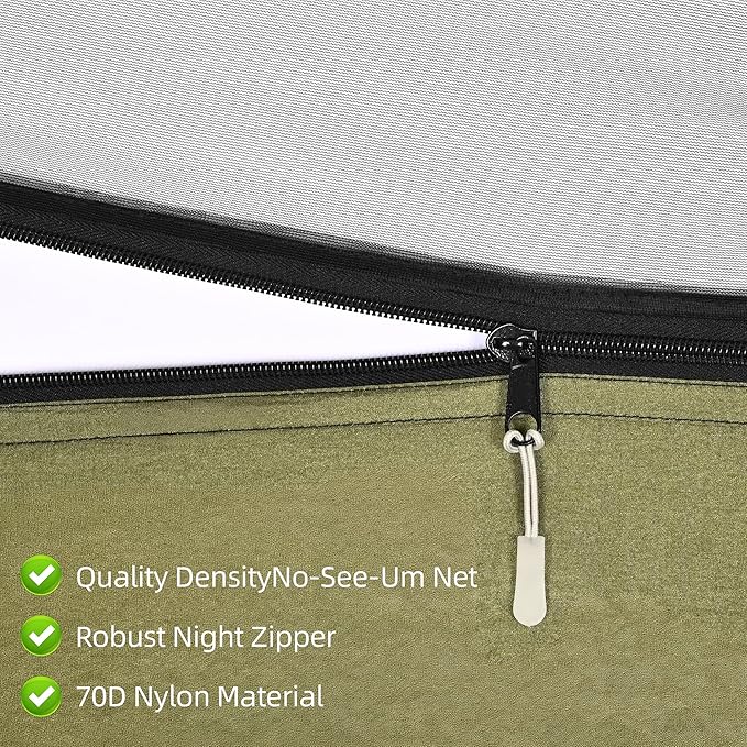 Lulladle Camping Hammock - 500lbs Capacity Portable Hammock with 2 Tree Straps and with Mosquito Net,Nylon Hanging Hammock Easy Setup and Pack for Outdoors Camping,Backpacking,Hiking - Double/Single