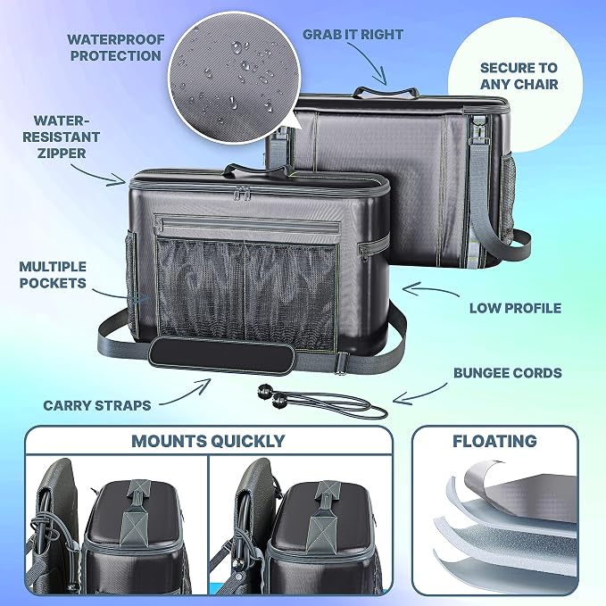 TidyFriend Kayak Cooler Behind Seat, Waterproof Cooler for Kayaking, Kayak Accessories Cooler Bag, Compatible with Lawn Chair Seat, Portable Ice Chest, Keeps Drinks Cold, Travel, Beach, Lunch