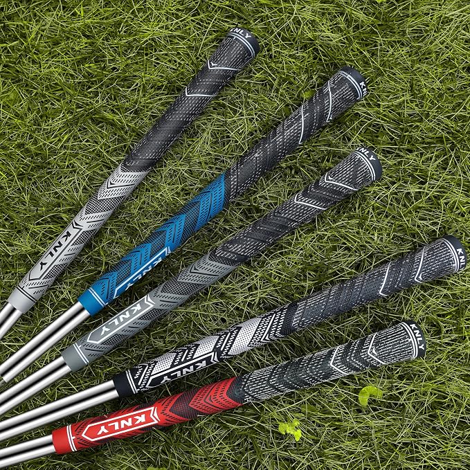 KNLY Golf Grips Set of 13,High Feedback MultiCompound Golf Club Grips,13 Grips with 15 Tapes and 13 Grips with All Repair Kits for Choice.