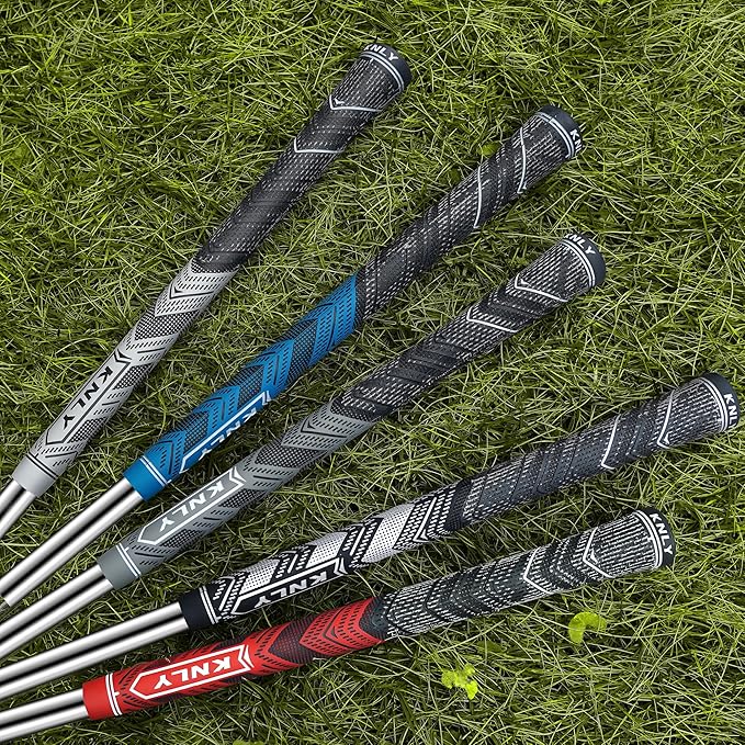KNLY Golf Grips Set of 13,High Feedback MultiCompound Golf Club Grips,13 Grips with 15 Tapes and 13 Grips with All Repair Kits for Choice.