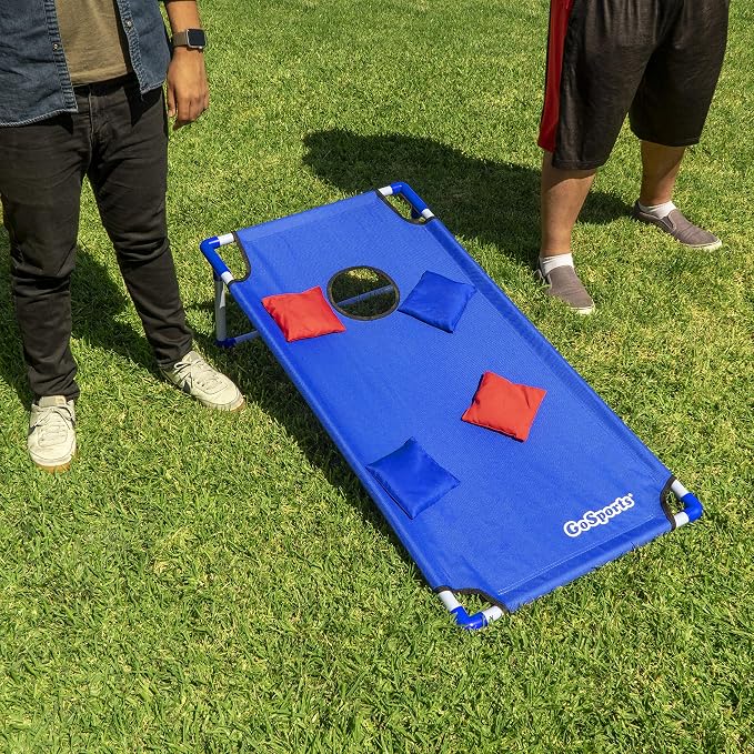 GoSports Portable Cornhole Set with Carry Case - Outdoor Lawn Bean Bag Toss Game for Adults and Family - Beach, Camping, Yard Games & More