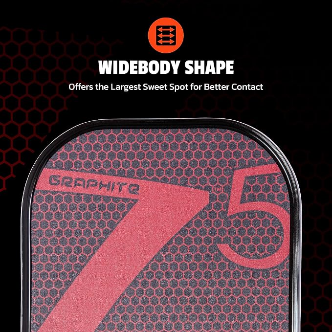 Onix Graphite MOD Z5 Carbon Fiber Pickleball Paddle with Wide-Body Shape. Honeycomb Core, Graphite Face & Cushion Comfort Pickleball Paddle Grip
