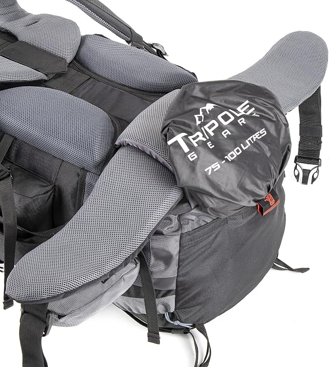 Tripole Walker 65 Litres Rucksack | Internal Frame With Metal Rod | Rain Cover | Bottom Opening | Laptop Section