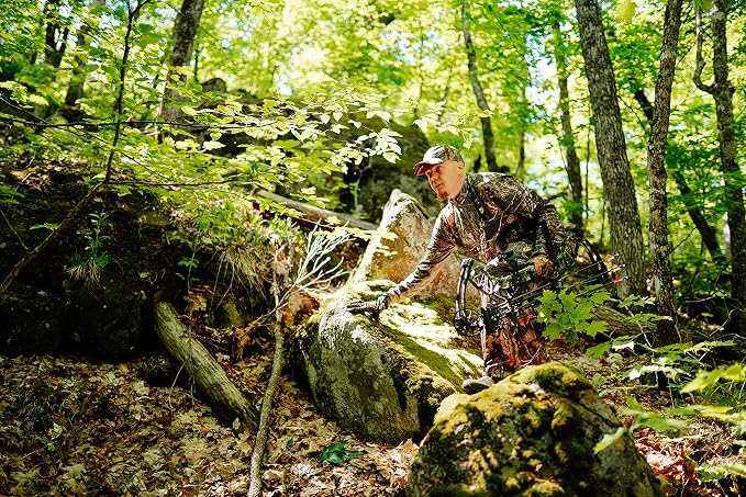 SCENTBLOCKER Angatec Long Sleeve 1/4 Zip Performance Shirt Mens Camo Hunting Clothes