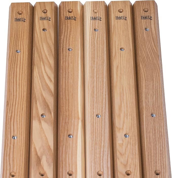 Hold Up Displays USA Made Gun Rack Horizontal Hardwood Shotgun Rifle Fishing Rod Hanger (pair)