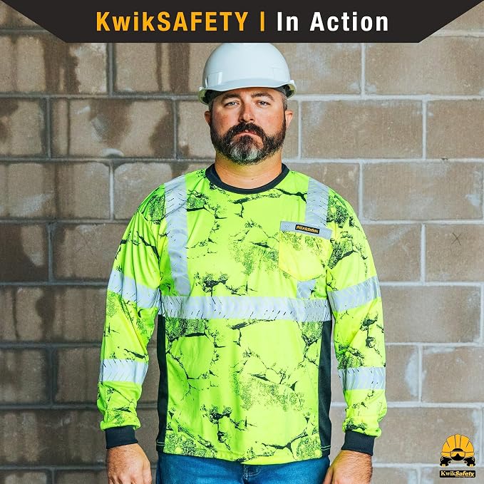 KwikSafety - Charlotte, NC - Limited Edition Long Sleeve Safety Shirts [Deluxe Fishbone Tape] Class 3 ANSI OSHA Compliant