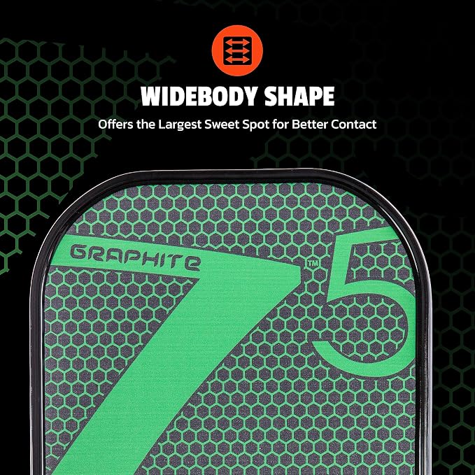 Onix Graphite MOD Z5 Carbon Fiber Pickleball Paddle with Wide-Body Shape. Honeycomb Core, Graphite Face & Cushion Comfort Pickleball Paddle Grip