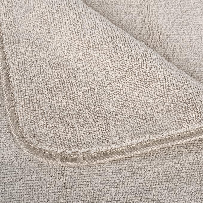 POLYTE Quick Dry Lint Free Microfiber Bath Sheet, 35 x 70 in, Pack of 2 (Beige)