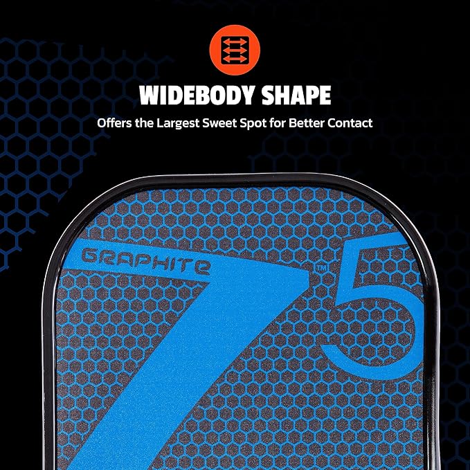 Onix Graphite MOD Z5 Carbon Fiber Pickleball Paddle with Wide-Body Shape. Honeycomb Core, Graphite Face & Cushion Comfort Pickleball Paddle Grip